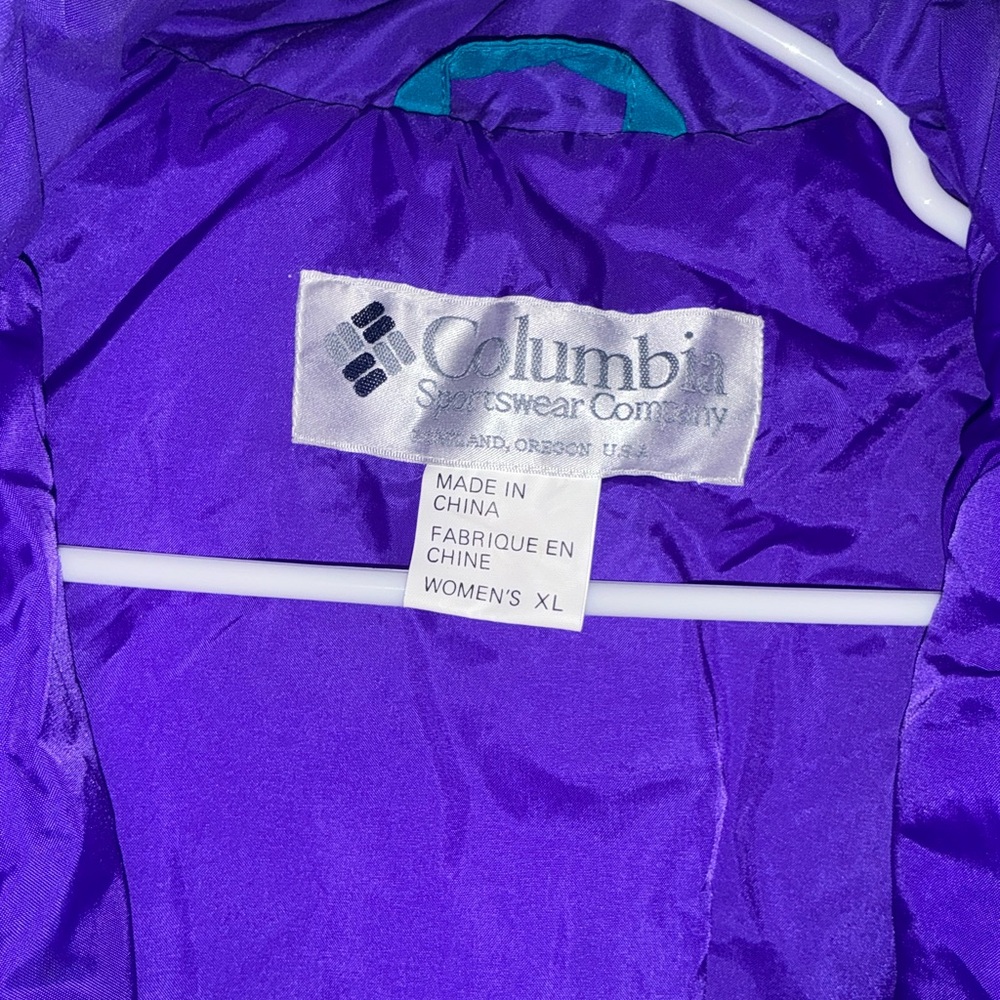 Columbia Women's Vibrant Purple and Black snowsuit